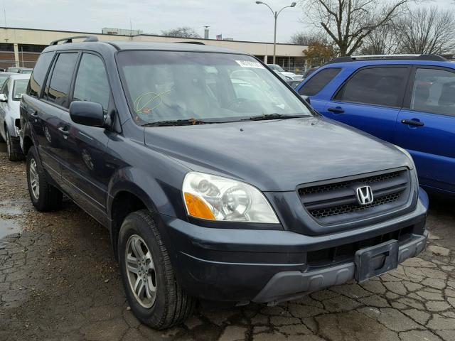 2HKYF18684H568621 - 2004 HONDA PILOT EXL GRAY photo 1