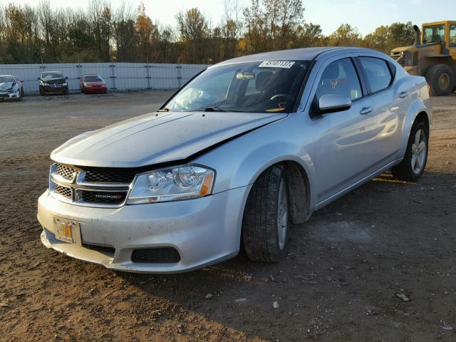 1C3CDZCB0CN313693 - 2012 DODGE AVENGER SX SILVER photo 2