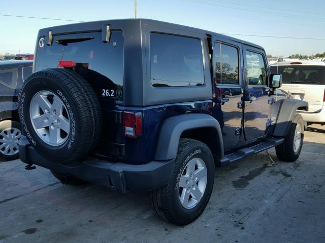 1C4BJWDG7DL521513 - 2013 JEEP WRANGLER U BLUE photo 4