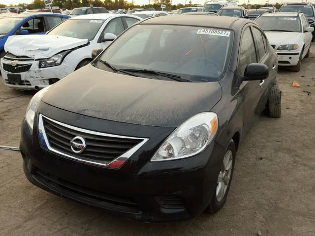 3N1CN7AP2EL823769 - 2014 NISSAN VERSA BLACK photo 2