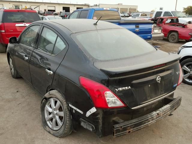 3N1CN7AP2EL823769 - 2014 NISSAN VERSA BLACK photo 3