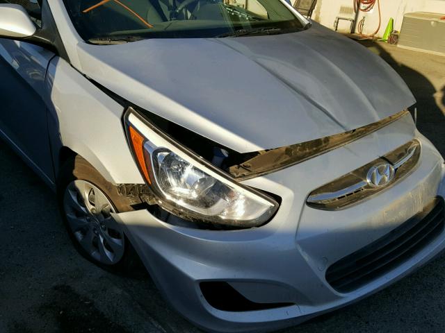 KMHCT4AE3GU142556 - 2016 HYUNDAI ACCENT SE SILVER photo 9