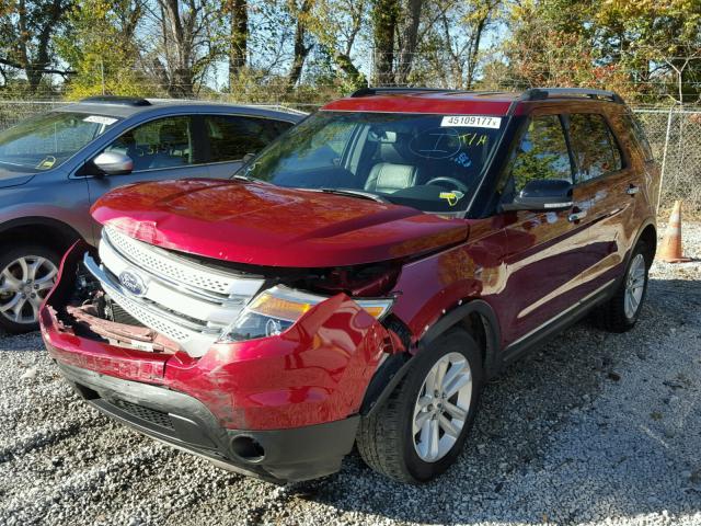 1FM5K7D88EGA74902 - 2014 FORD EXPLORER X MAROON photo 2