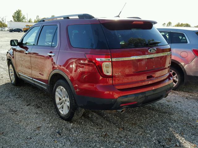 1FM5K7D88EGA74902 - 2014 FORD EXPLORER X MAROON photo 3