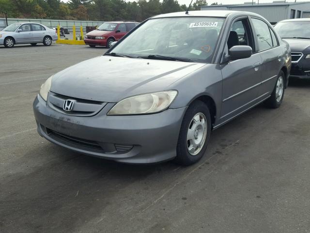 JHMES96655S007228 - 2005 HONDA CIVIC HYBR GRAY photo 2