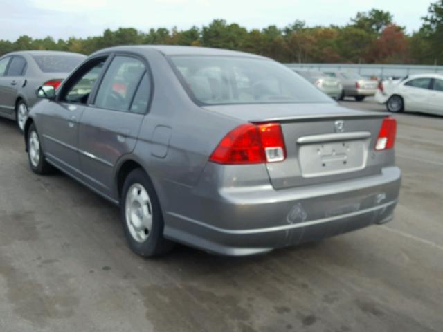 JHMES96655S007228 - 2005 HONDA CIVIC HYBR GRAY photo 3