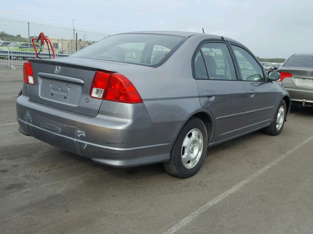 JHMES96655S007228 - 2005 HONDA CIVIC HYBR GRAY photo 4