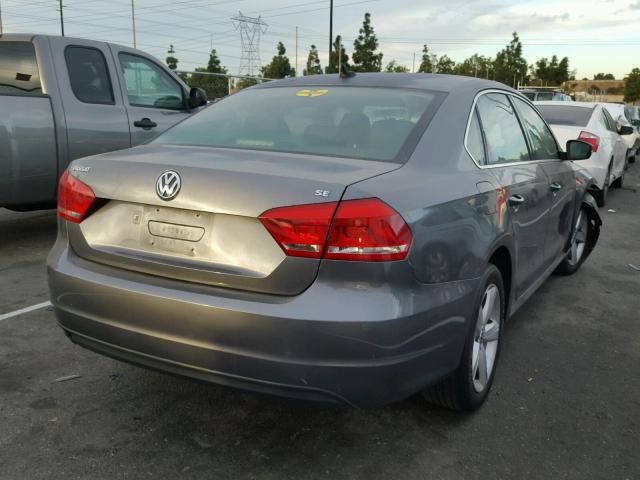 1VWBP7A32DC100060 - 2013 VOLKSWAGEN PASSAT SE GRAY photo 4