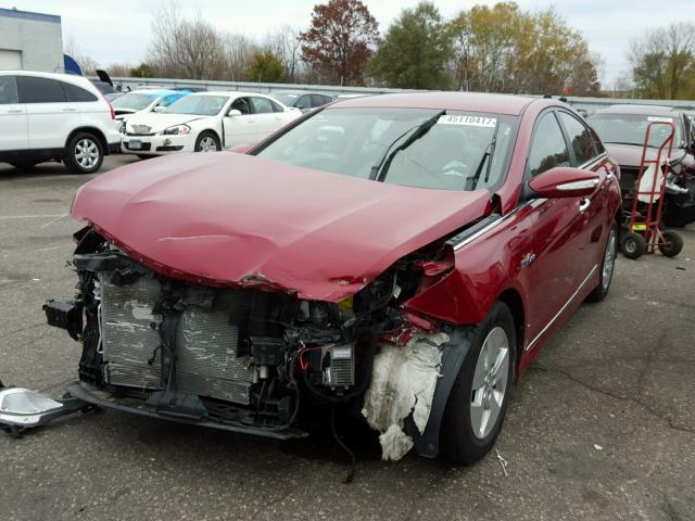 KMHEC4A44CA022647 - 2012 HYUNDAI SONATA RED photo 2