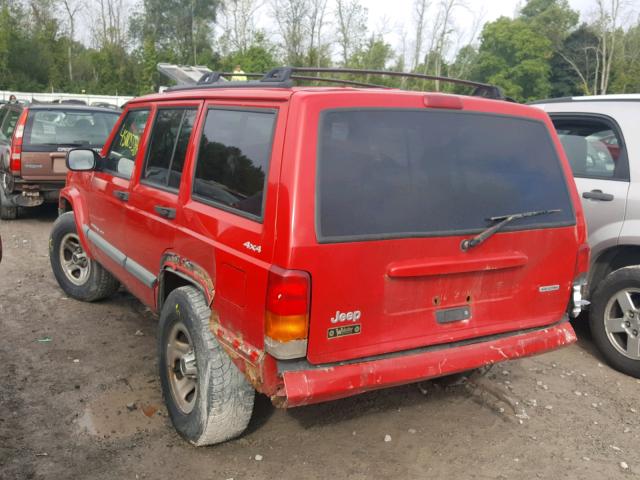 1J4FF48S9YL262027 - 2000 JEEP CHEROKEE S RED photo 3