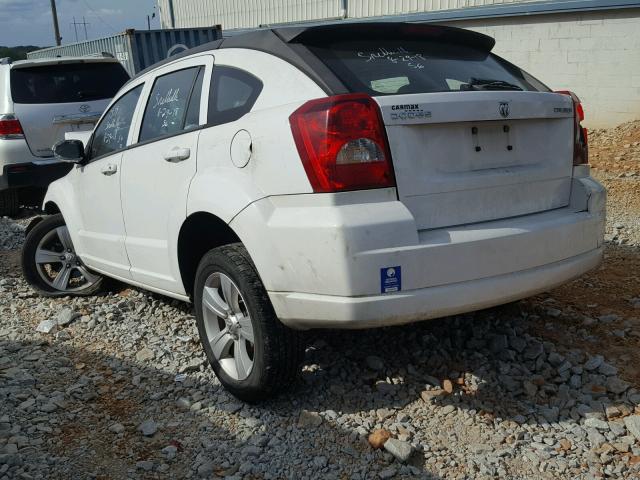 1B3CB3HA3BD257379 - 2011 DODGE CALIBER MA WHITE photo 3