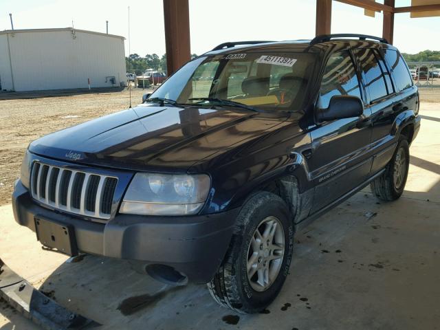 1J4GX48N14C412461 - 2004 JEEP GRAND CHER BLUE photo 2