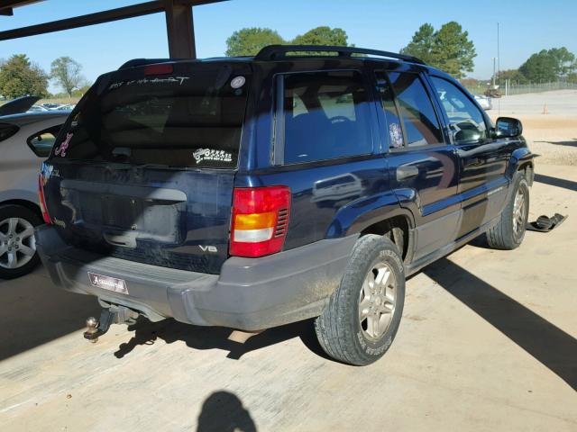 1J4GX48N14C412461 - 2004 JEEP GRAND CHER BLUE photo 4