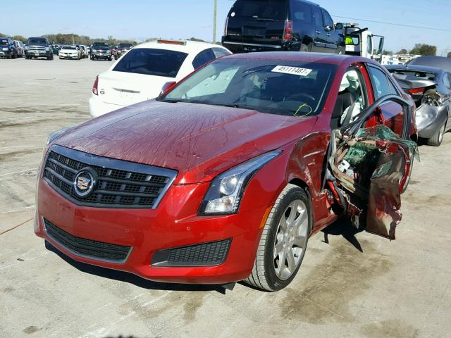 1G6AB5S30E0134701 - 2014 CADILLAC ATS LUXURY RED photo 2