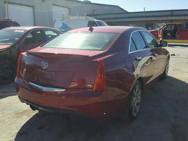 1G6AB5S30E0134701 - 2014 CADILLAC ATS LUXURY RED photo 4