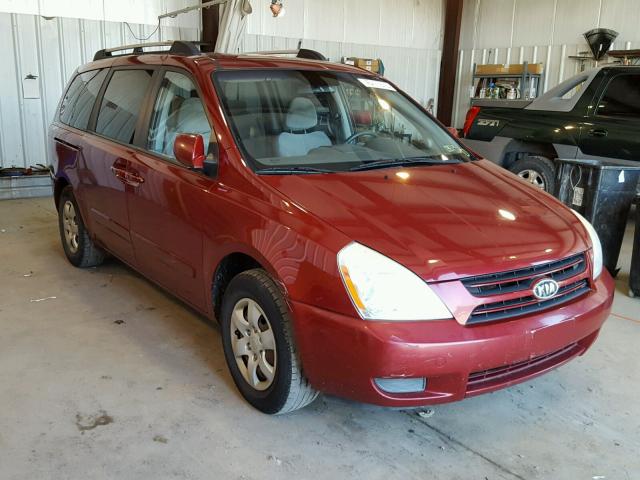 KNDMB233176110768 - 2007 KIA SEDONA EX RED photo 1