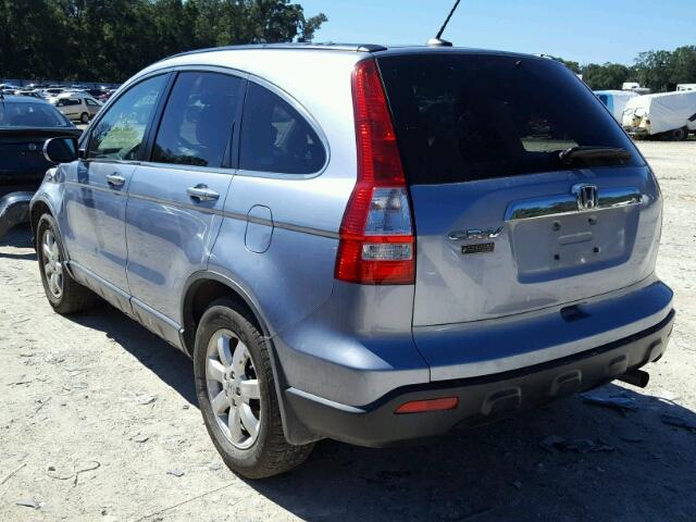 JHLRE38719C009042 - 2009 HONDA CR-V EXL BLUE photo 3