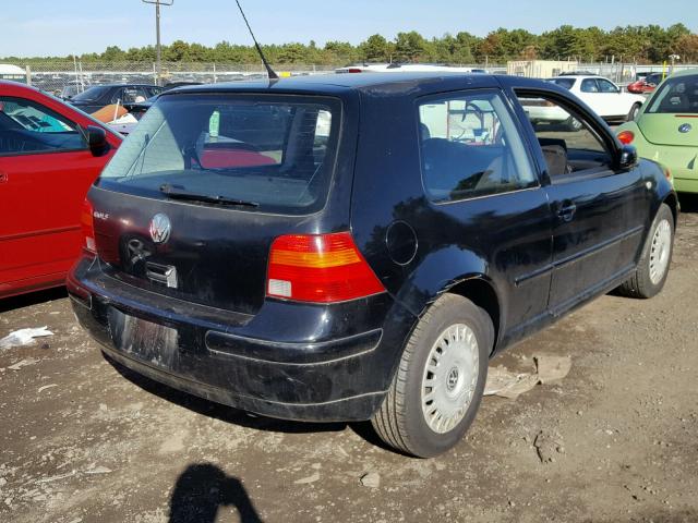 9BWBK61J824004103 - 2002 VOLKSWAGEN GOLF GL BLACK photo 4