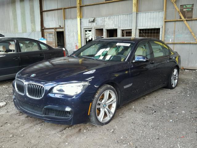 WBAYE8C58ED134634 - 2014 BMW 750 BLUE photo 2