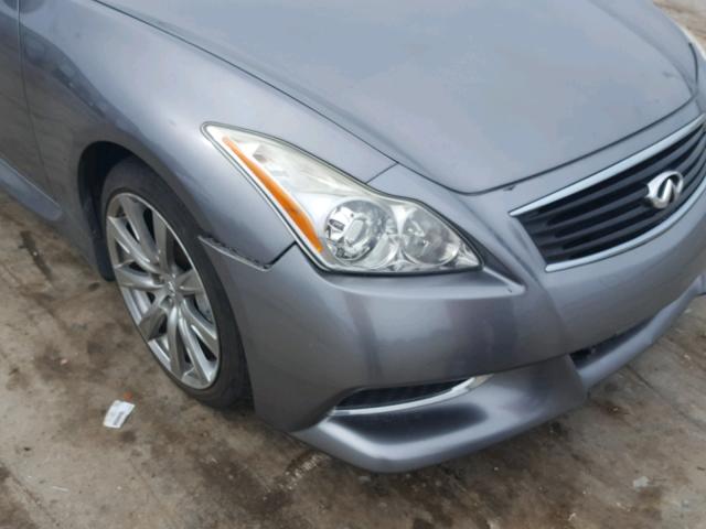 JN1CV6EK1AM101475 - 2010 INFINITI G37 BASE CHARCOAL photo 9