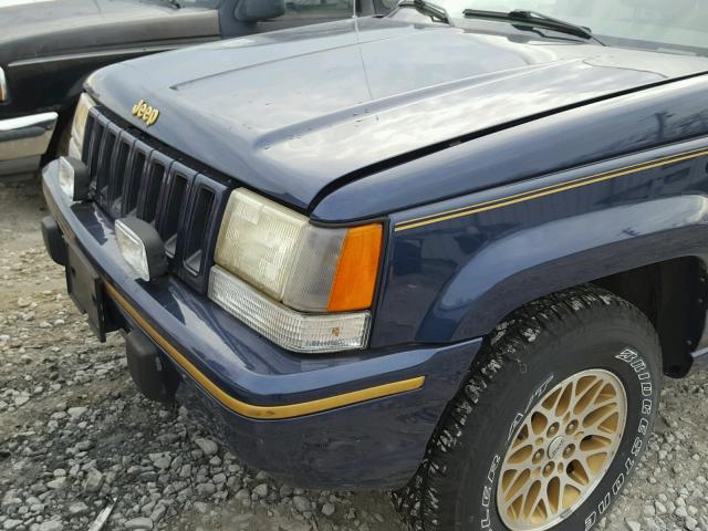 1J4GZ78Y4PC546116 - 1993 JEEP GRAND CHER BLUE photo 9