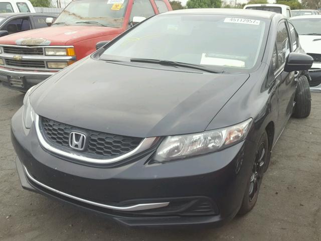 19XFB2F51EE224895 - 2014 HONDA CIVIC LX BLACK photo 2