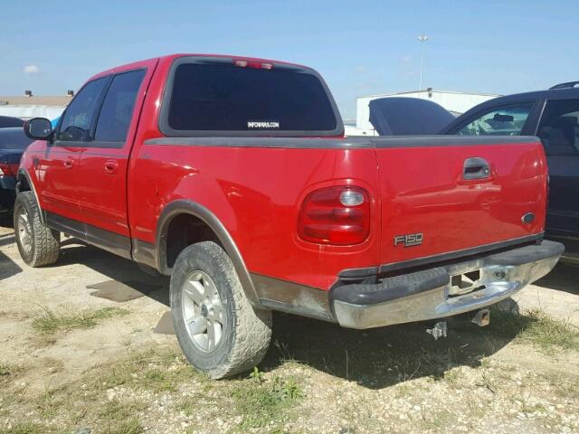 1FTRW07L42KD29314 - 2002 FORD F150 RED photo 3