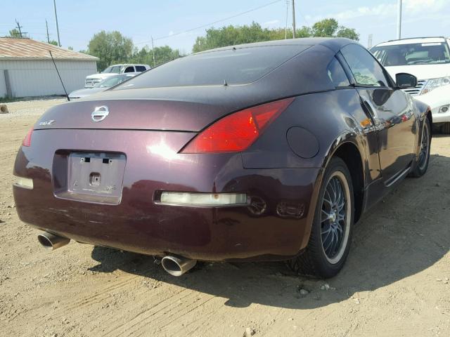 JN1AZ34D83T107330 - 2003 NISSAN 350Z COUPE PURPLE photo 4