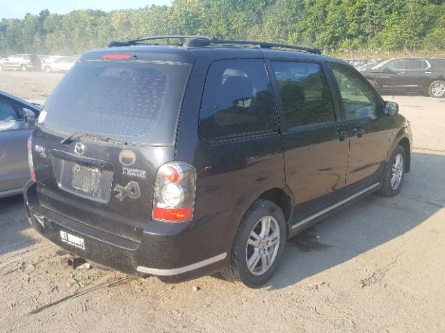 JM3LW28A450554063 - 2005 MAZDA MPV WAGON BLACK photo 4