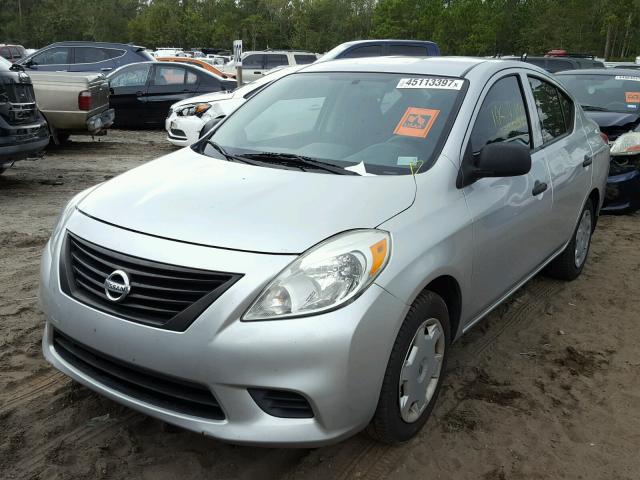 3N1CN7AP4CL844359 - 2012 NISSAN VERSA SILVER photo 2