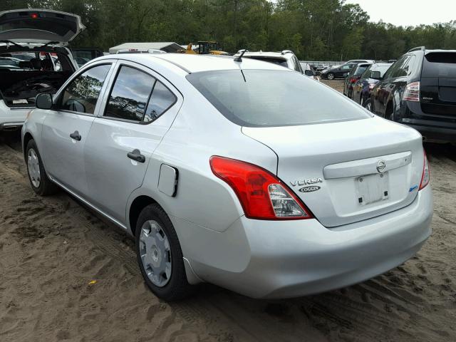 3N1CN7AP4CL844359 - 2012 NISSAN VERSA SILVER photo 3