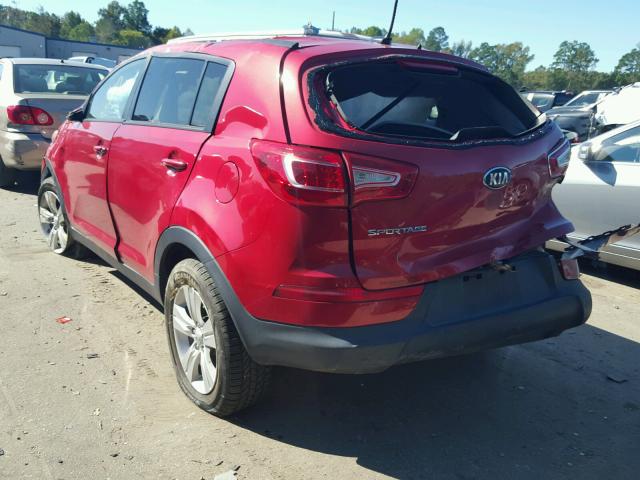 KNDPB3A2XD7470902 - 2013 KIA SPORTAGE B RED photo 3