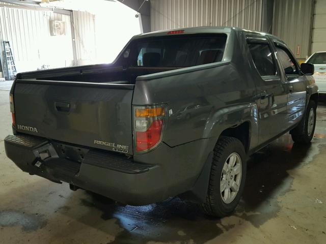 2HJYK16237H538401 - 2007 HONDA RIDGELINE GRAY photo 4