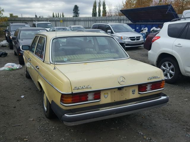 12313012102482 - 1978 MERCEDES-BENZ 300D YELLOW photo 3