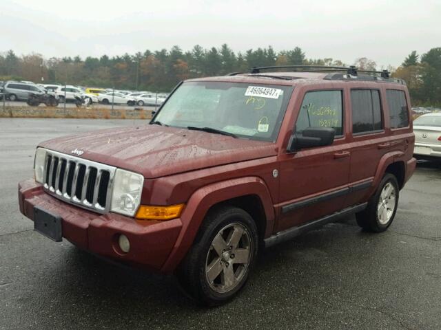 1J8HG48P17C528610 - 2007 JEEP COMMANDER BURGUNDY photo 2