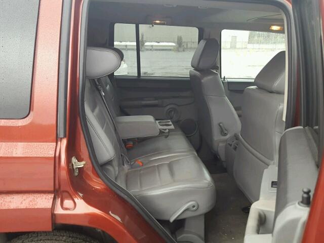 1J8HG48P17C528610 - 2007 JEEP COMMANDER BURGUNDY photo 6