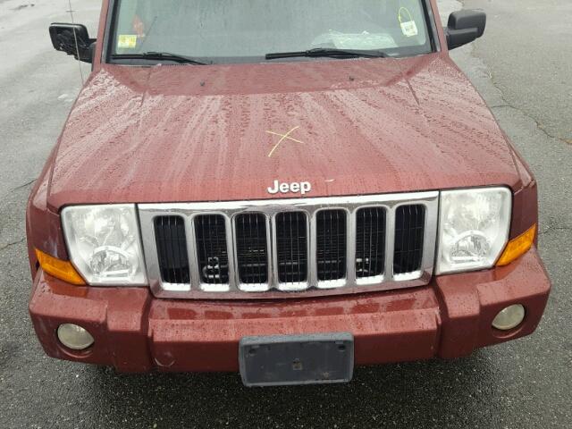 1J8HG48P17C528610 - 2007 JEEP COMMANDER BURGUNDY photo 7