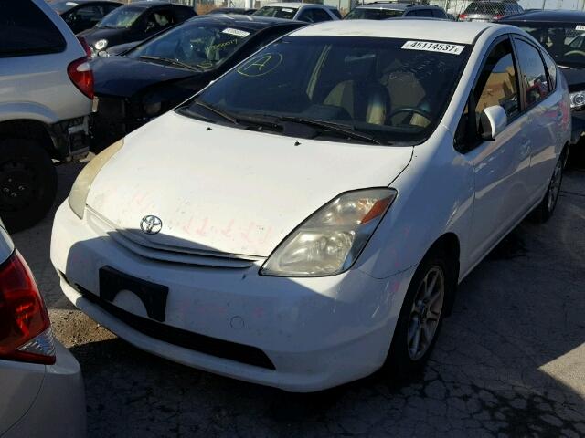 JTDKB22U740009587 - 2004 TOYOTA PRIUS WHITE photo 2