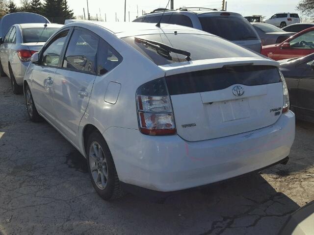 JTDKB22U740009587 - 2004 TOYOTA PRIUS WHITE photo 3