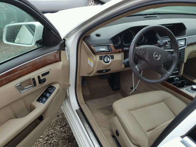 WDDHF5KB7DA728997 - 2013 MERCEDES-BENZ E WHITE photo 9