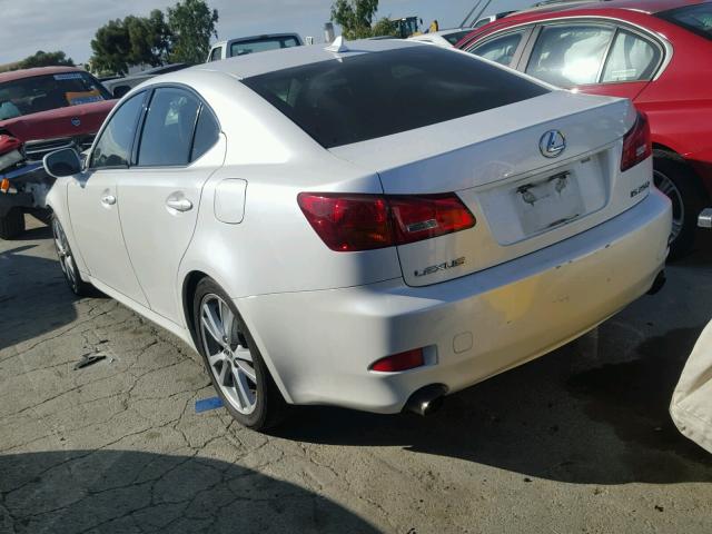 JTHBK262975041763 - 2007 LEXUS IS 250 WHITE photo 3