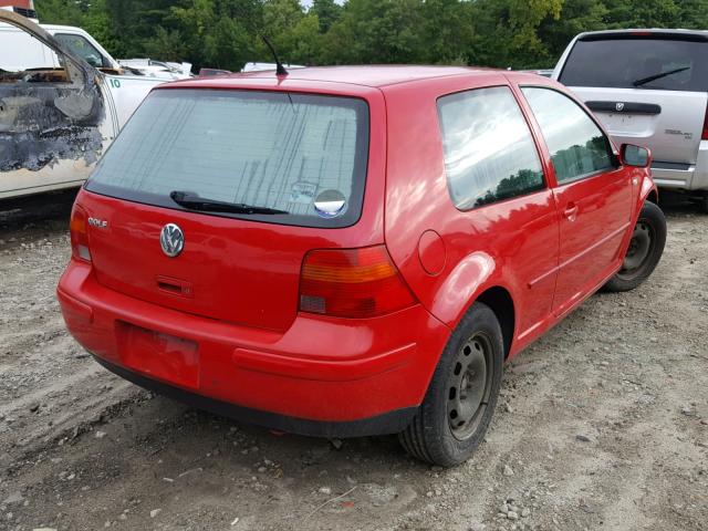 9BWBK61J534012449 - 2003 VOLKSWAGEN GOLF GL RED photo 4