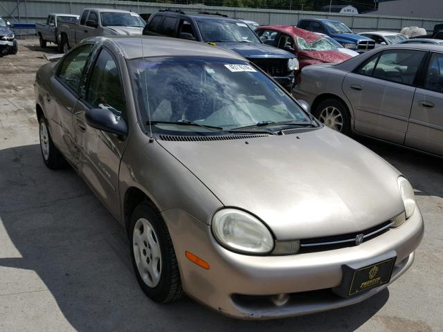 1B3ES46CX1D297962 - 2001 DODGE NEON SE TAN photo 1