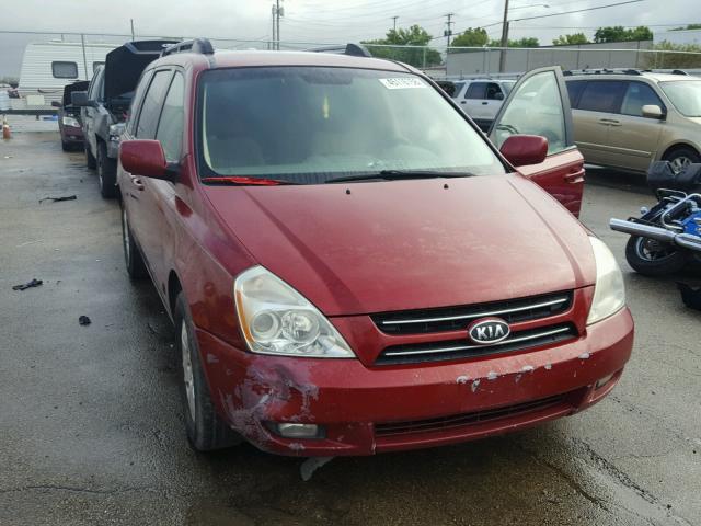 KNDMB233166037917 - 2006 KIA SEDONA EX MAROON photo 1