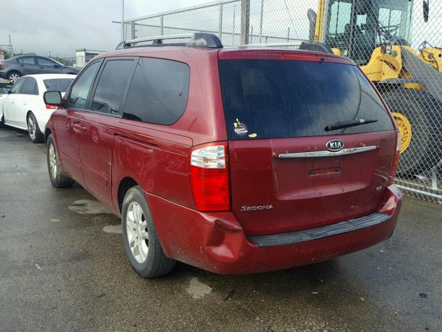 KNDMB233166037917 - 2006 KIA SEDONA EX MAROON photo 3