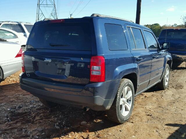 1C4NJPBB0ED894186 - 2014 JEEP PATRIOT SP BLUE photo 4