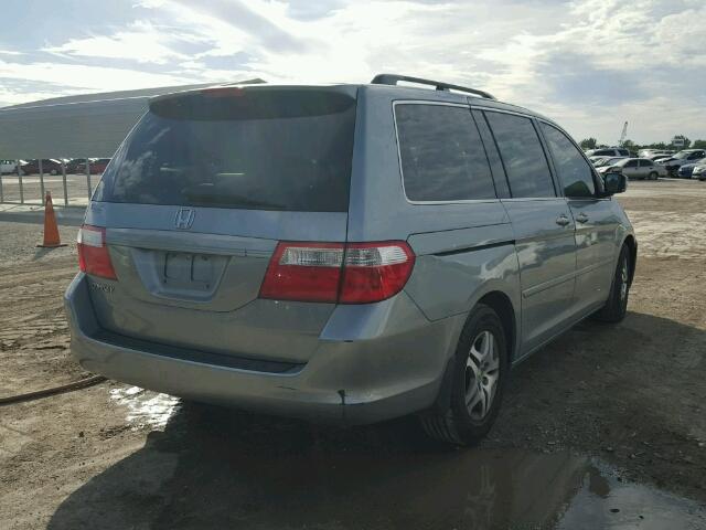 5FNRL38746B108620 - 2006 HONDA ODYSSEY EX GRAY photo 4