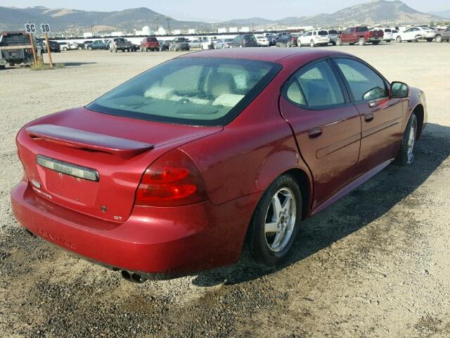 2G2WP522641298585 - 2004 PONTIAC GRAND PRIX RED photo 4