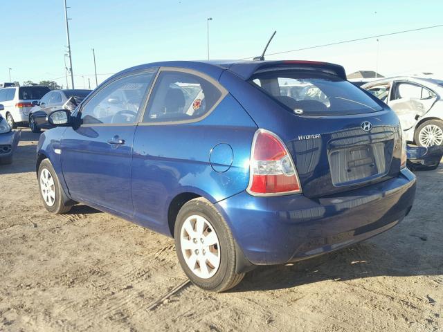 KMHCM36C29U123207 - 2009 HYUNDAI ACCENT GS BLUE photo 3