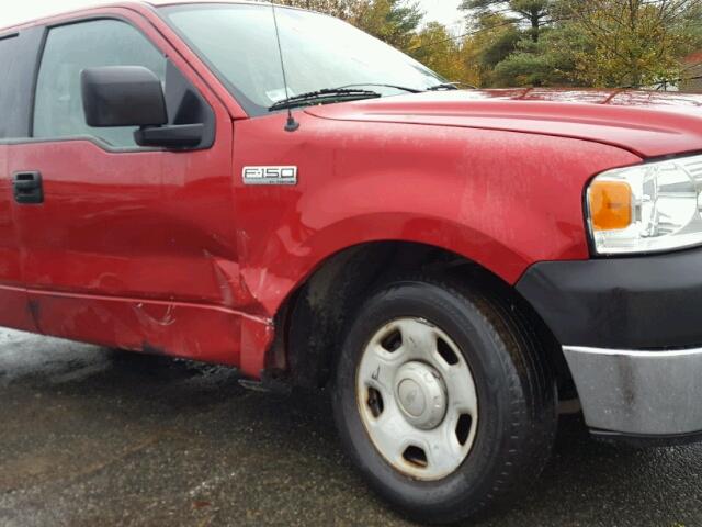 1FTRX12W47FA66567 - 2007 FORD F150 RED photo 9